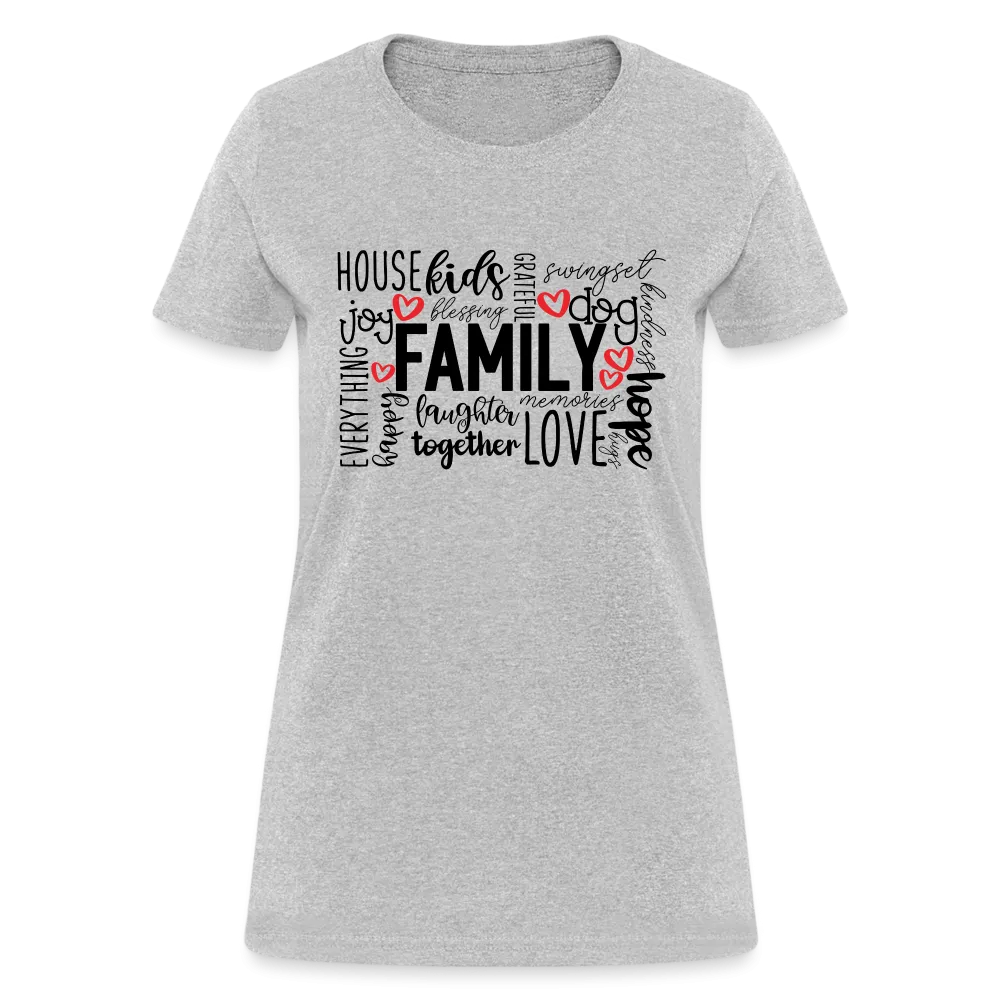 Family Women's T-Shirt (Wordart Cloud)