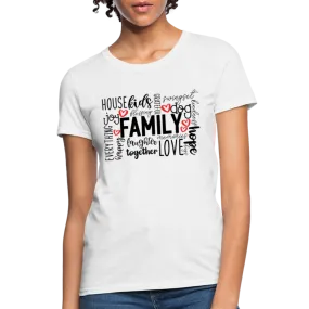 Family Women's T-Shirt (Wordart Cloud)
