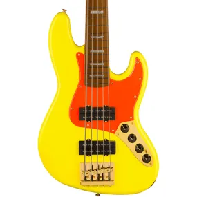 Fender MonoNeon Jazz Bass® V, Maple Fingerboard, Neon Yellow