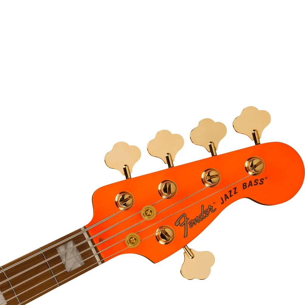 Fender MonoNeon Jazz Bass® V, Maple Fingerboard, Neon Yellow