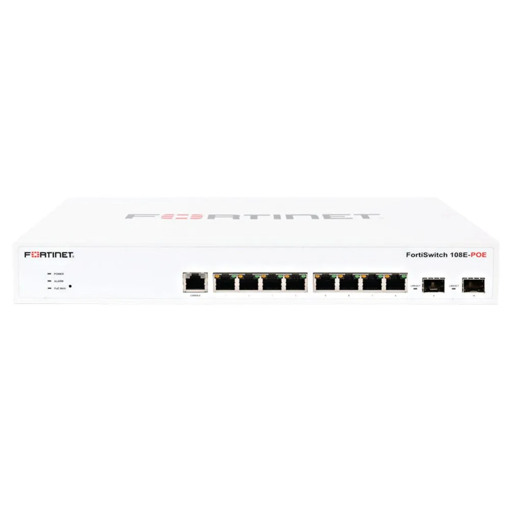 Fortinet FortiSwitch FS-108E-FPOE Ethernet Switch - 8 Ports