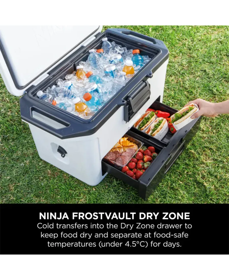 FrostVault 47L Hard Cooler with Dry Zone | Cloud White