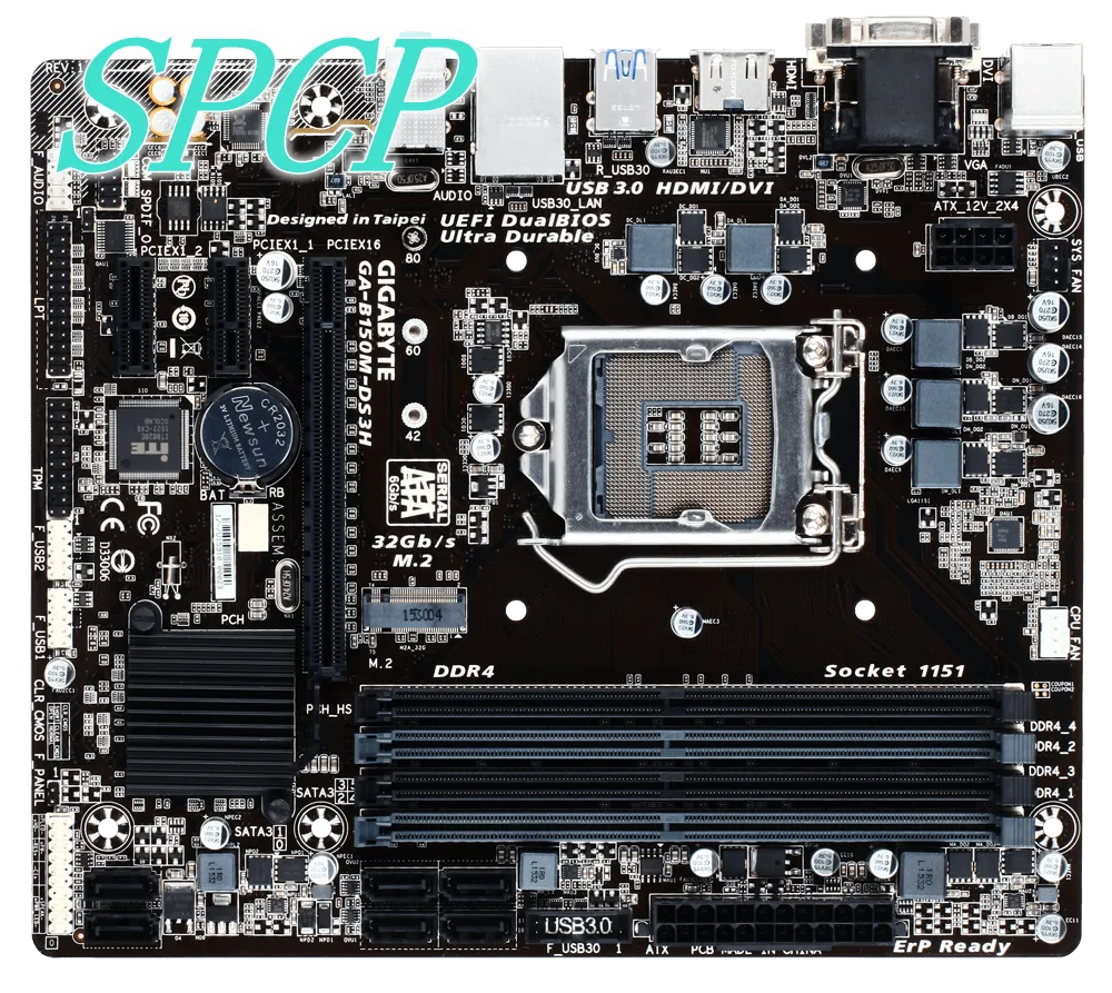 GIGABYTE GA-B150M-DS3H LGA 1151 socket INTEL Micro-ATX Motherboard ddr4 usb3.0 M.2 4 memory slots
