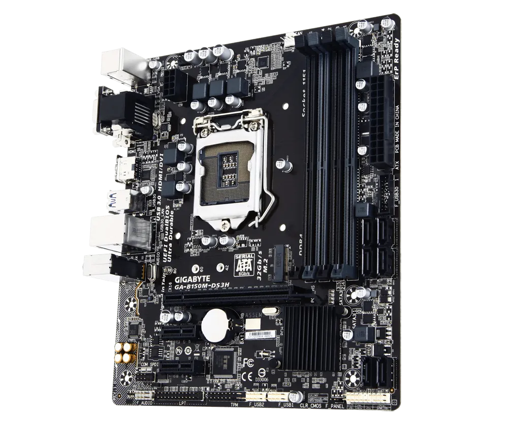 GIGABYTE GA-B150M-DS3H LGA 1151 socket INTEL Micro-ATX Motherboard ddr4 usb3.0 M.2 4 memory slots