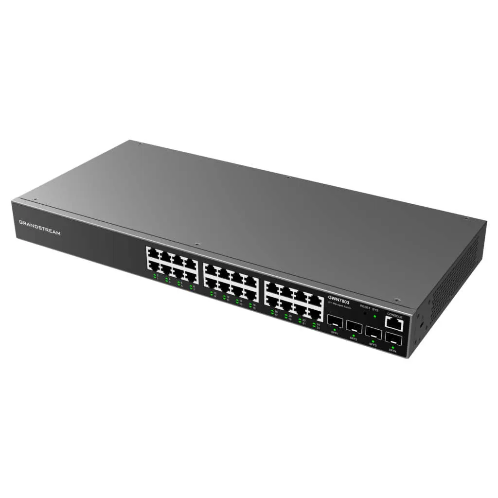 Grandstream 24-Port Enterprise Layer 2  Managed Network Switch GWN7803