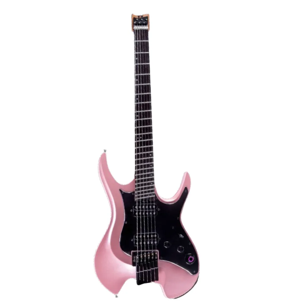 GTRS Guitars W800 Series Headless Electric Guitar (Pink)