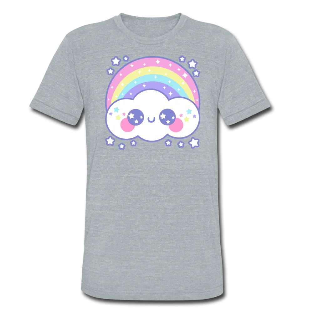 Happy Rainbow Cloud Unisex Tri-Blend T-Shirt