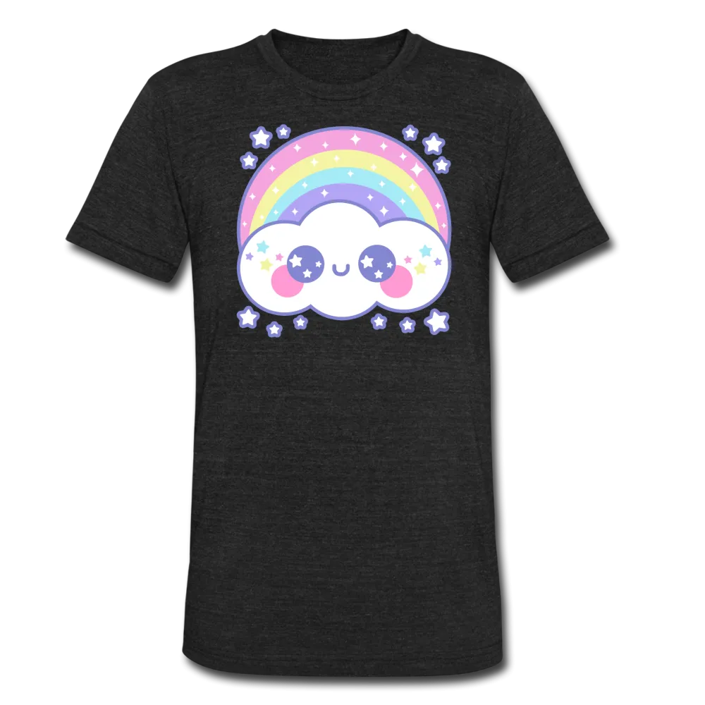 Happy Rainbow Cloud Unisex Tri-Blend T-Shirt
