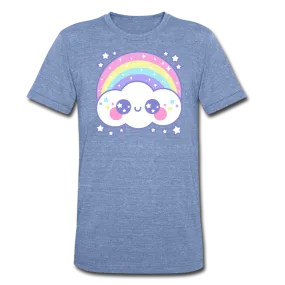 Happy Rainbow Cloud Unisex Tri-Blend T-Shirt