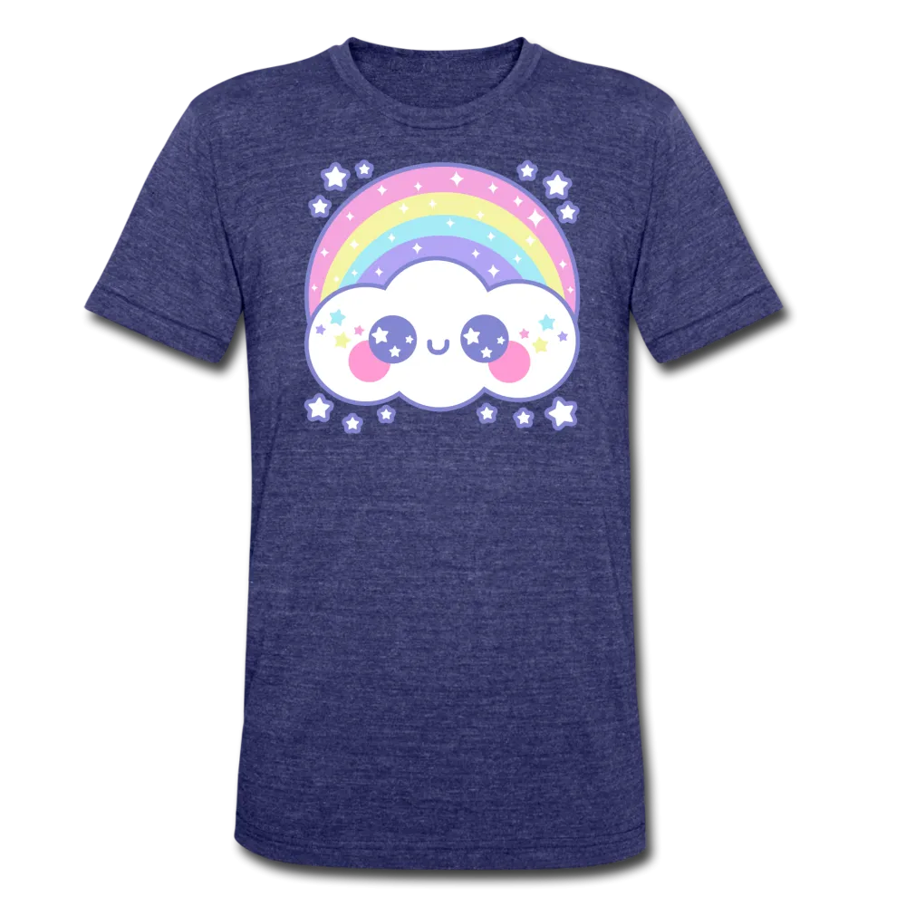 Happy Rainbow Cloud Unisex Tri-Blend T-Shirt
