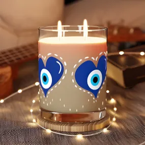 Heart Blue Eye Candle