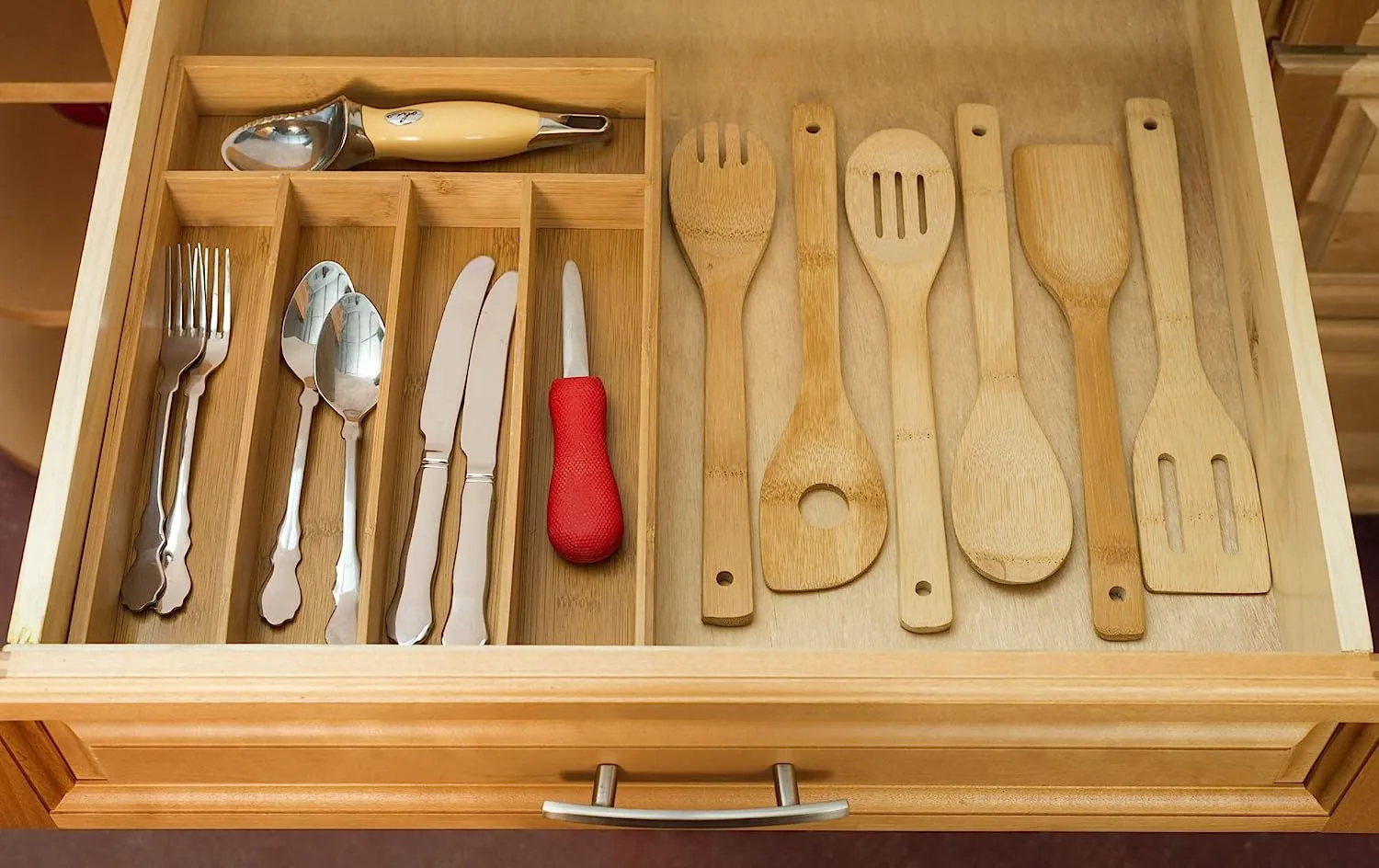 Home Basics 6 Piece Bamboo Kitchen Cutlery Tool Set