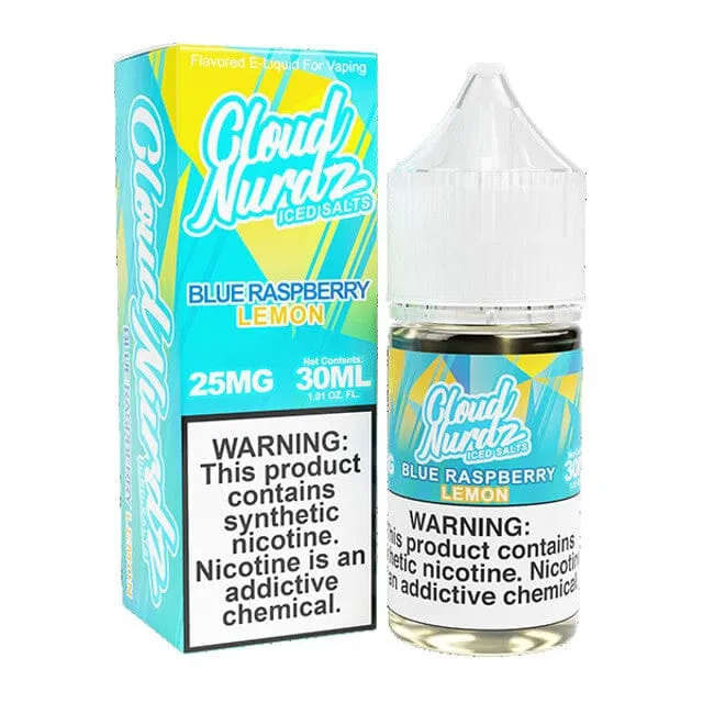 Iced Blue Raspberry Lemon by Cloud Nurdz TFN Salts 30mL