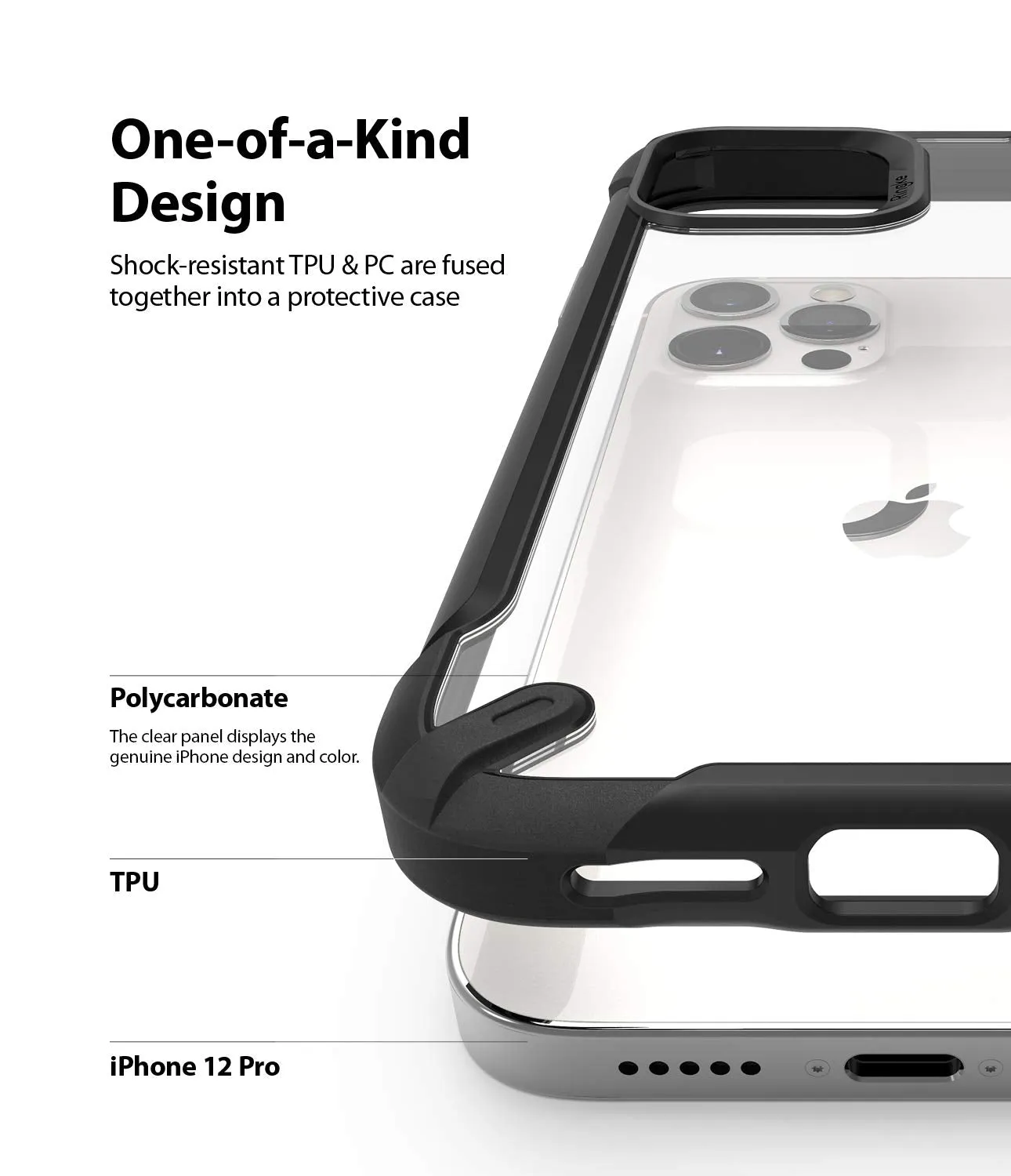 iPhone 12 / 12 Pro Back Cover Case | Fusion X2 Black