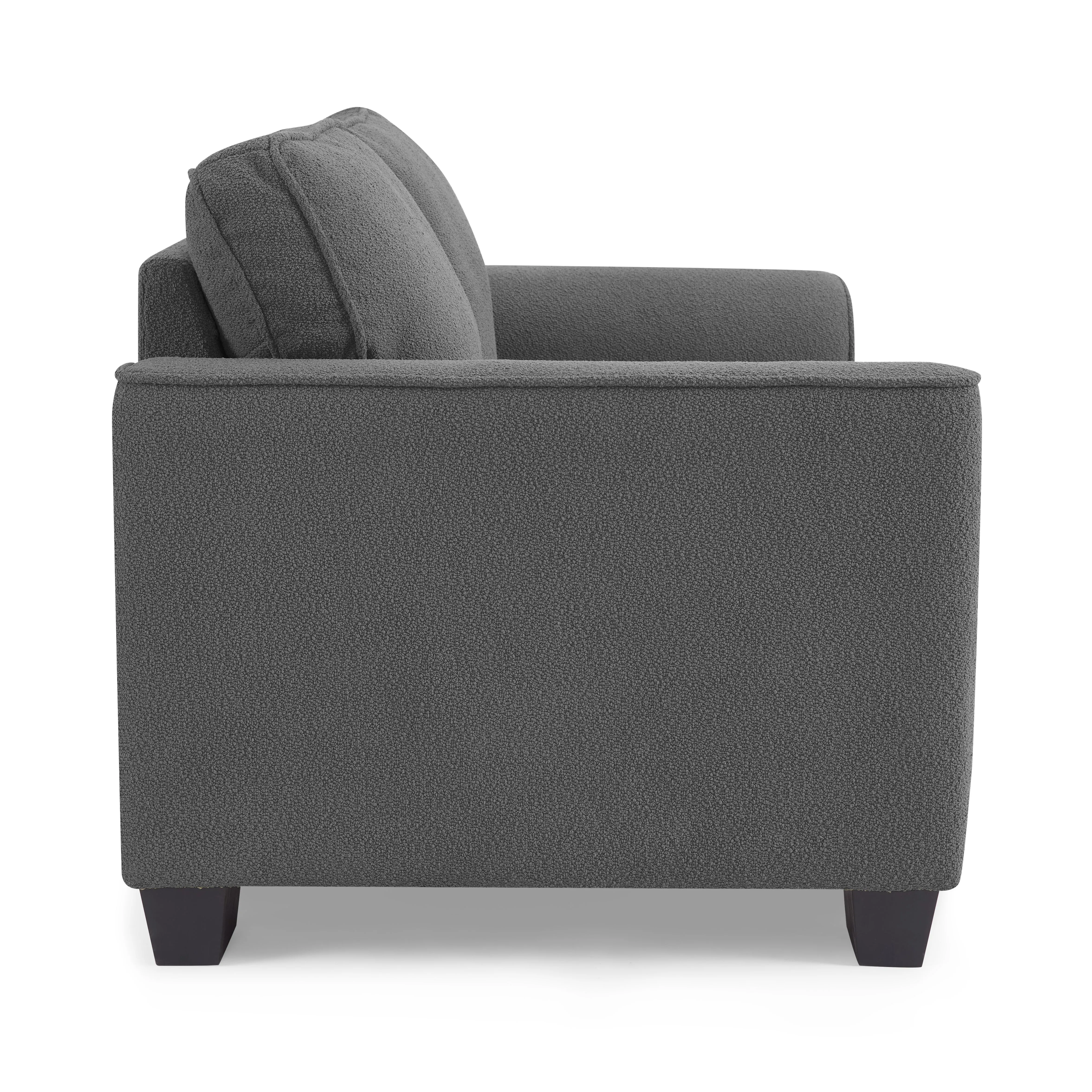 Jada Dark Grey Boucle Fabric 2 Seater Sofa