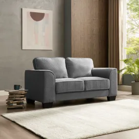 Jada Dark Grey Boucle Fabric 2 Seater Sofa