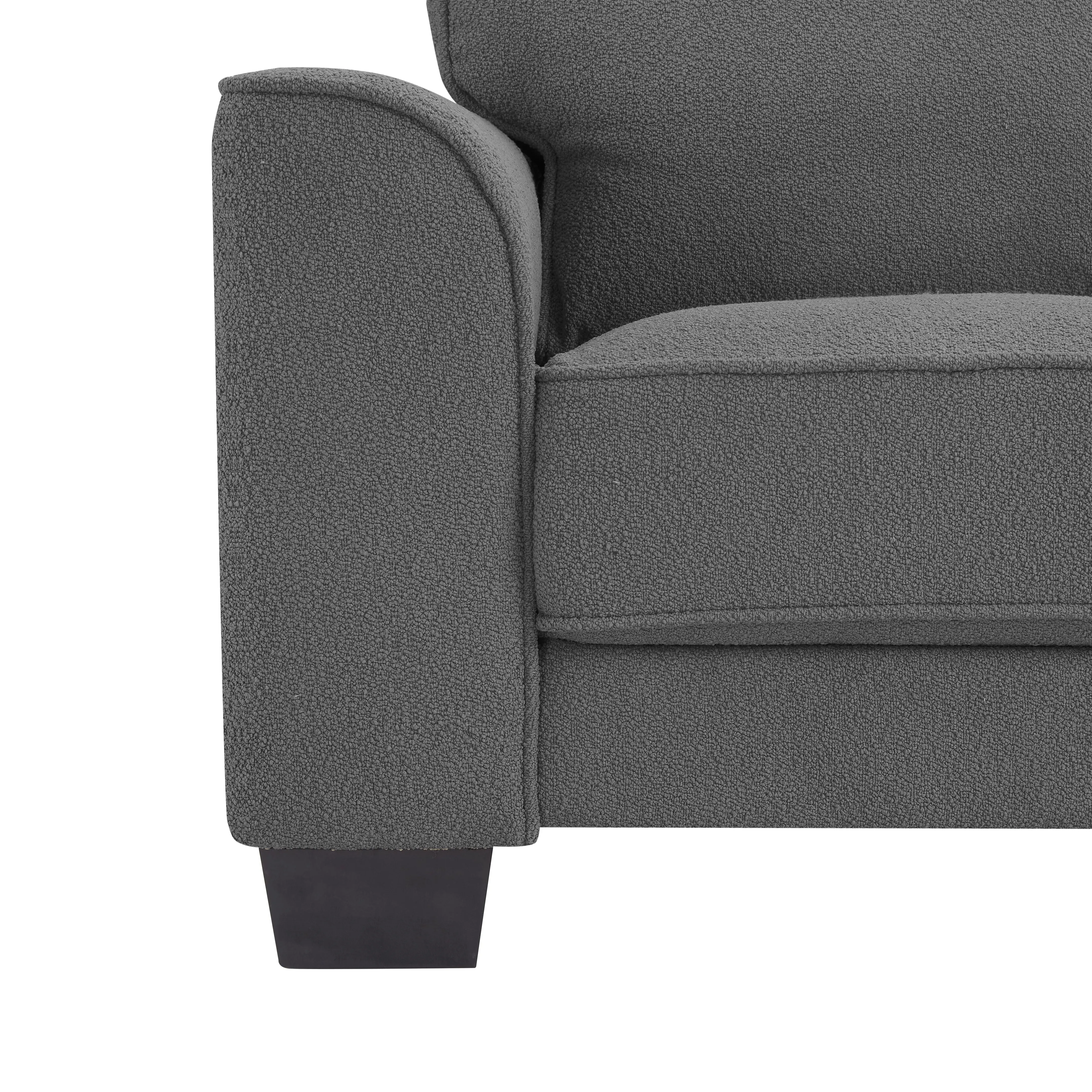 Jada Dark Grey Boucle Fabric 2 Seater Sofa