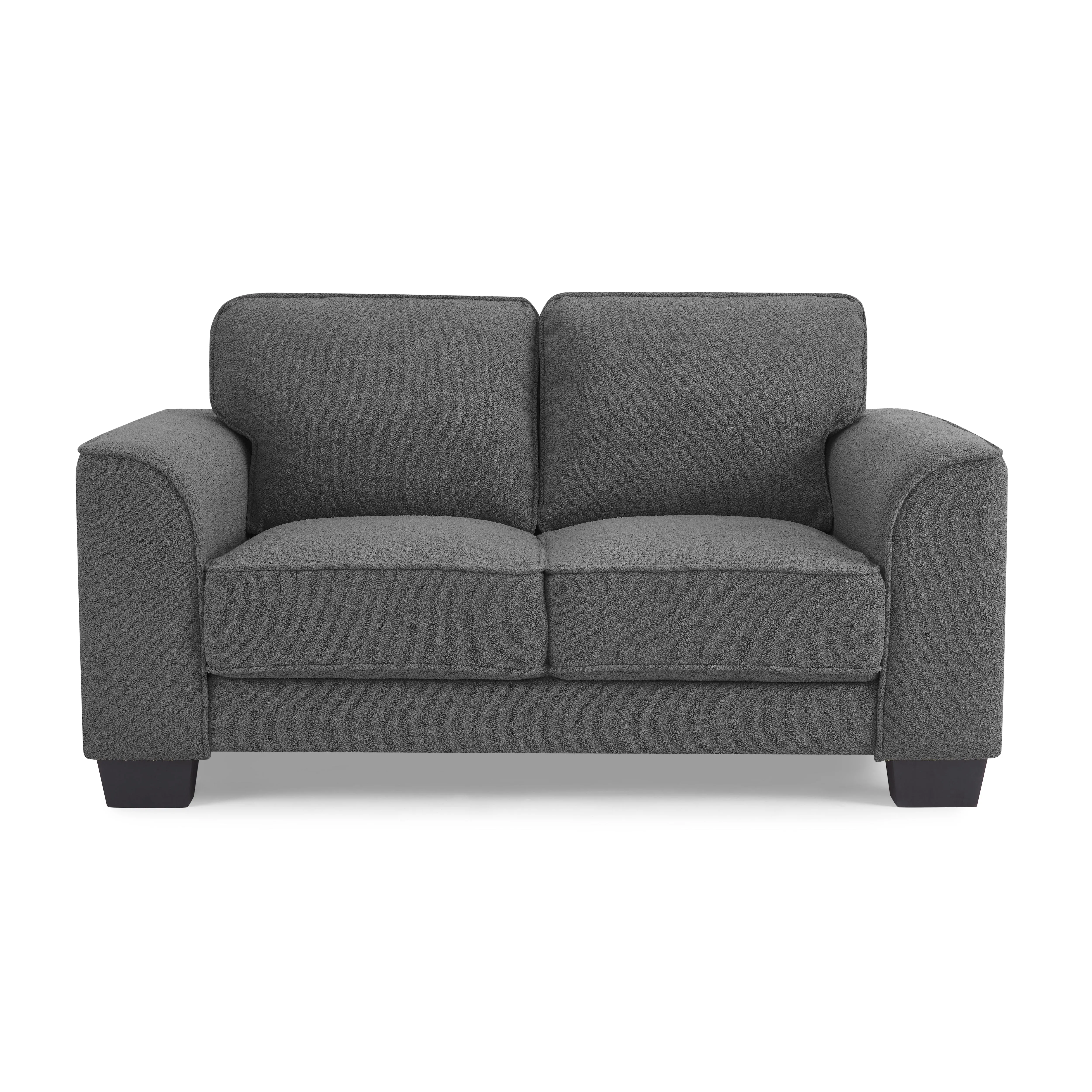Jada Dark Grey Boucle Fabric 2 Seater Sofa