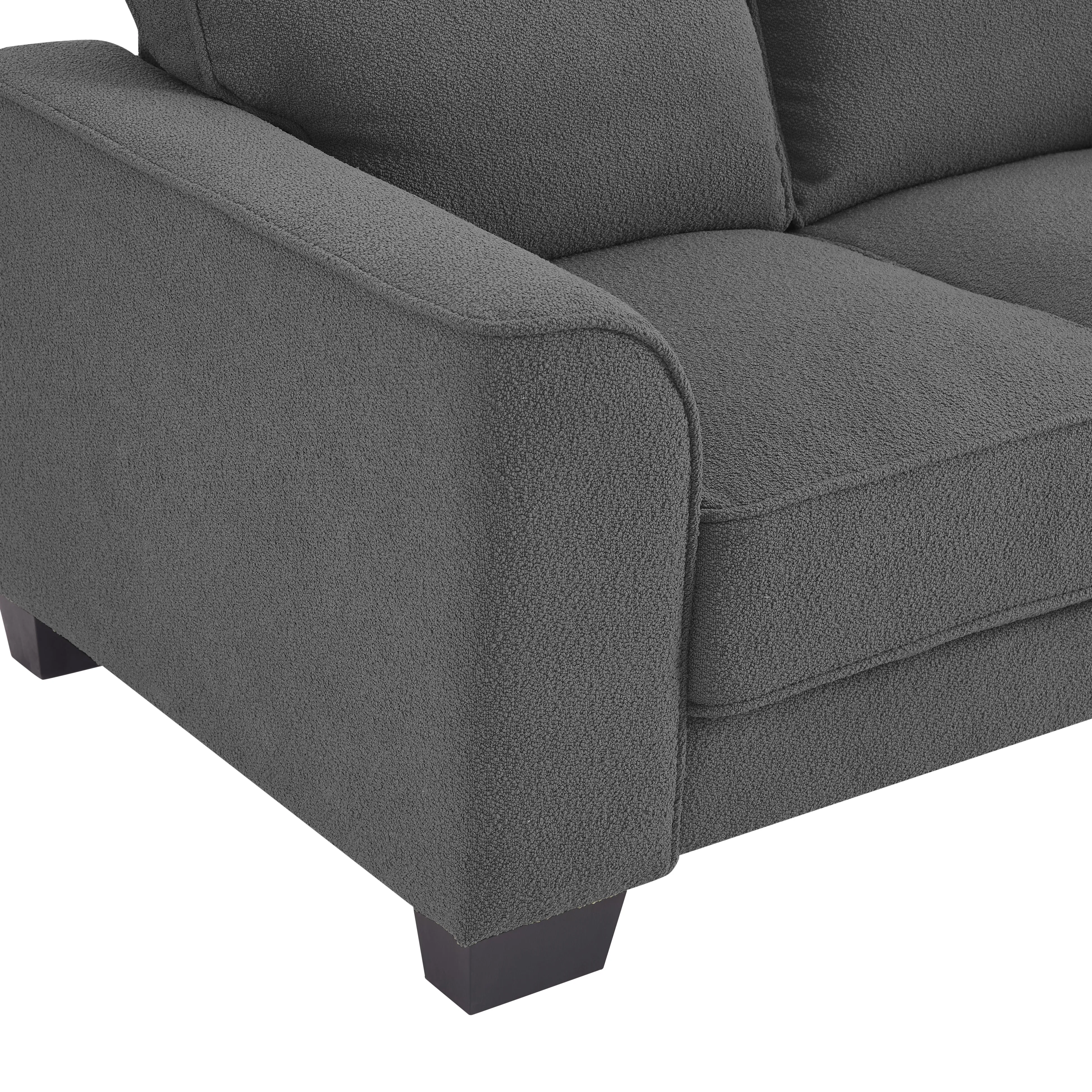 Jada Dark Grey Boucle Fabric 2 Seater Sofa