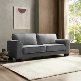 Jada Dark Grey Boucle Fabric 3 Seater Sofa