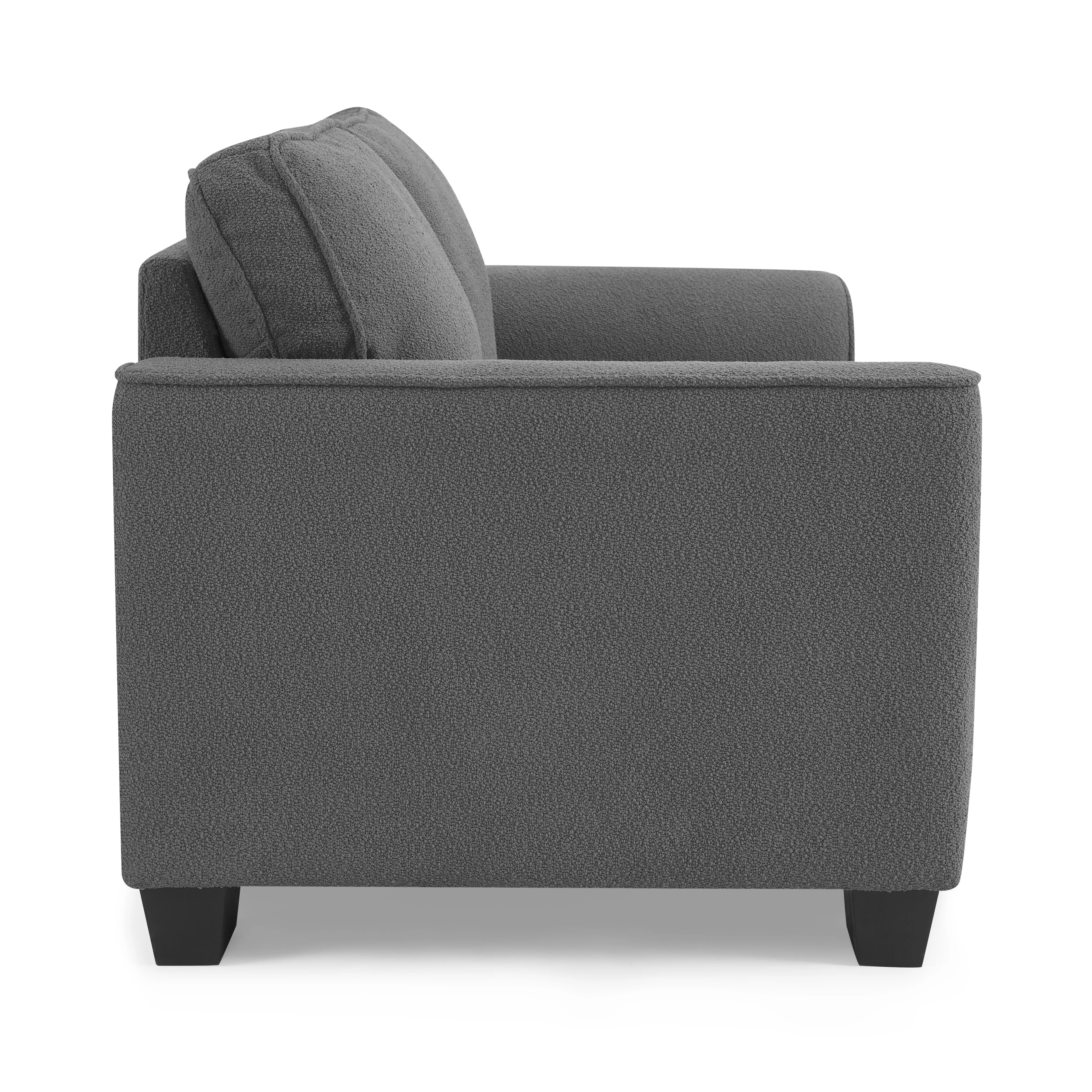 Jada Dark Grey Boucle Fabric 3 Seater Sofa