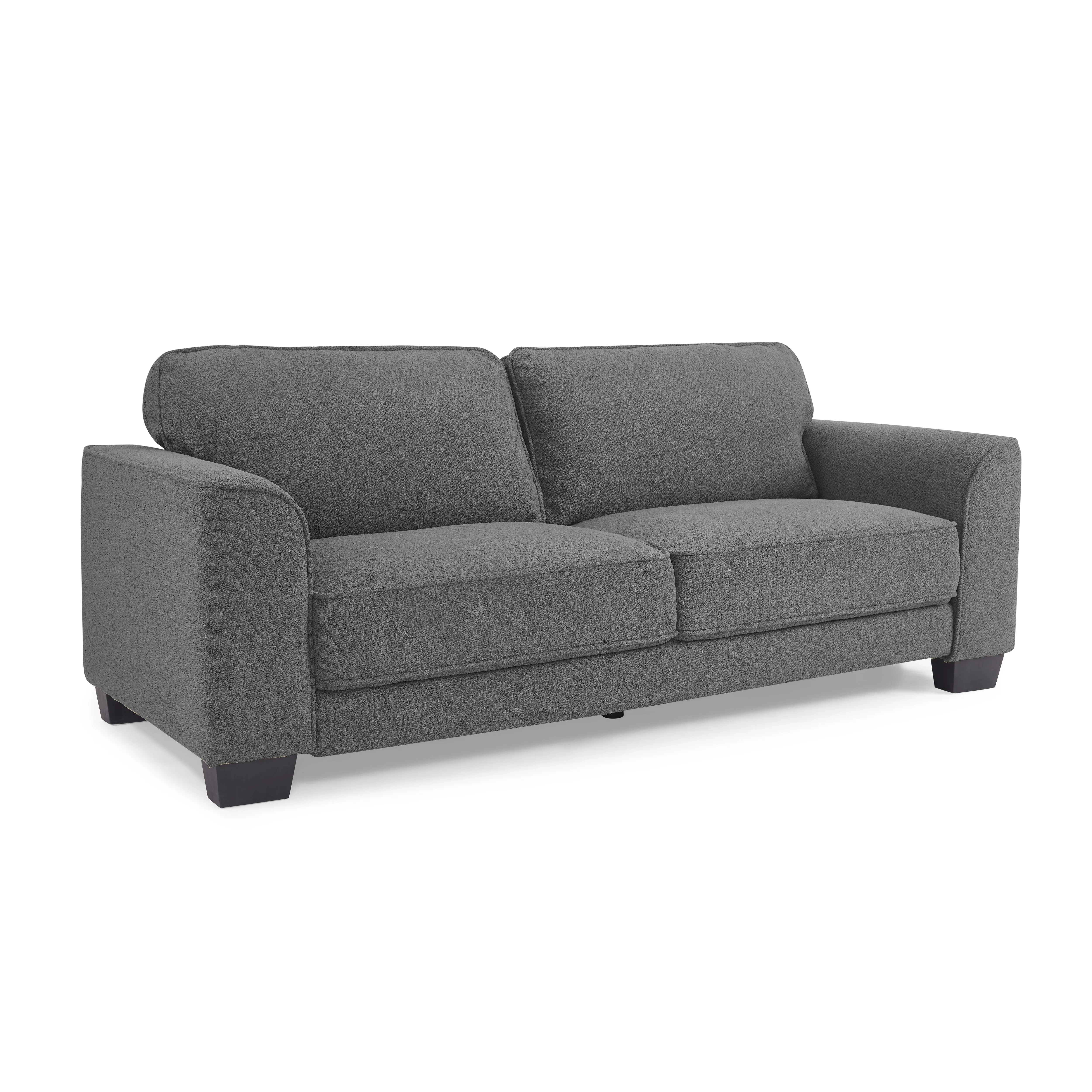 Jada Dark Grey Boucle Fabric 3 Seater Sofa