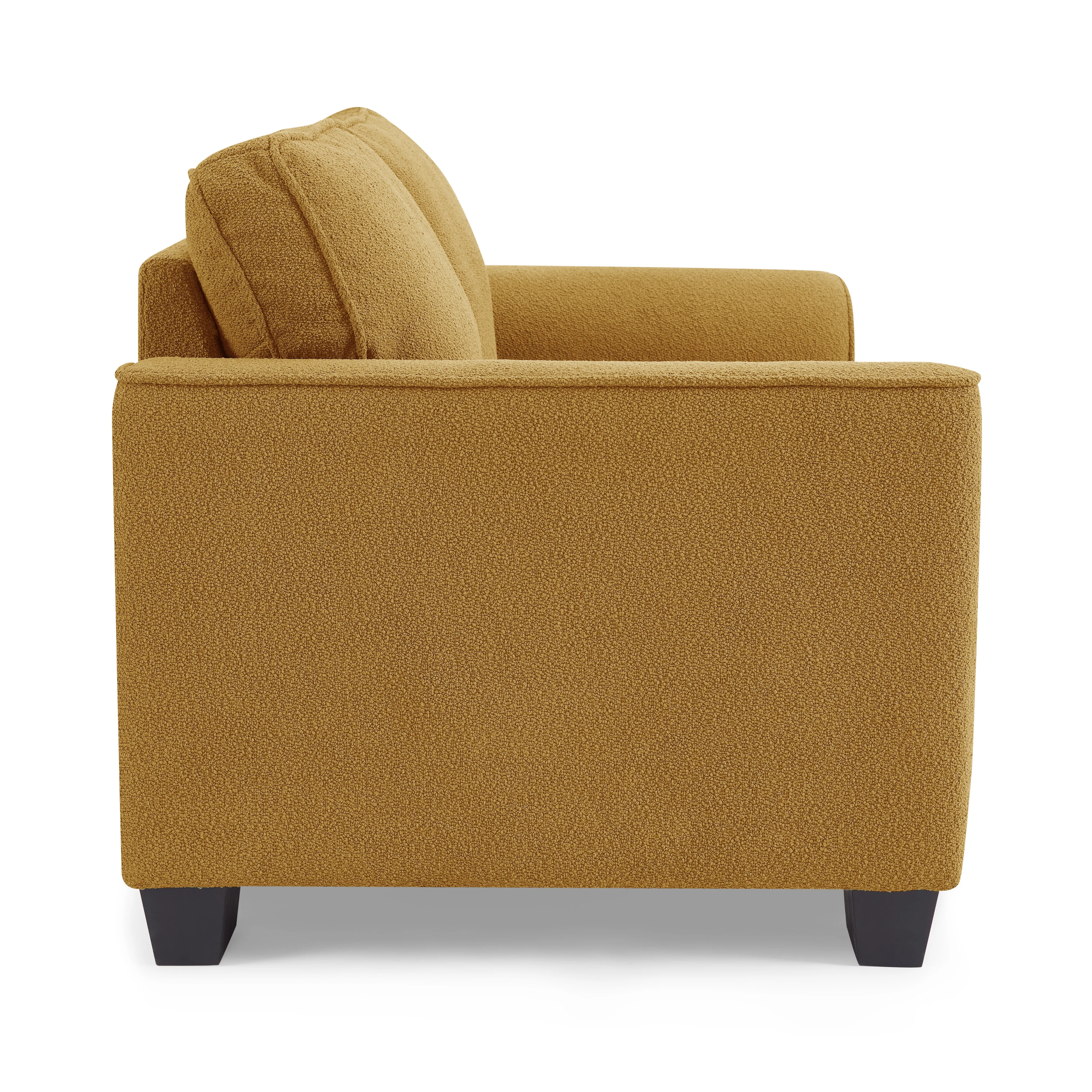 Jada Mustard Boucle Fabric 2 Seater Sofa