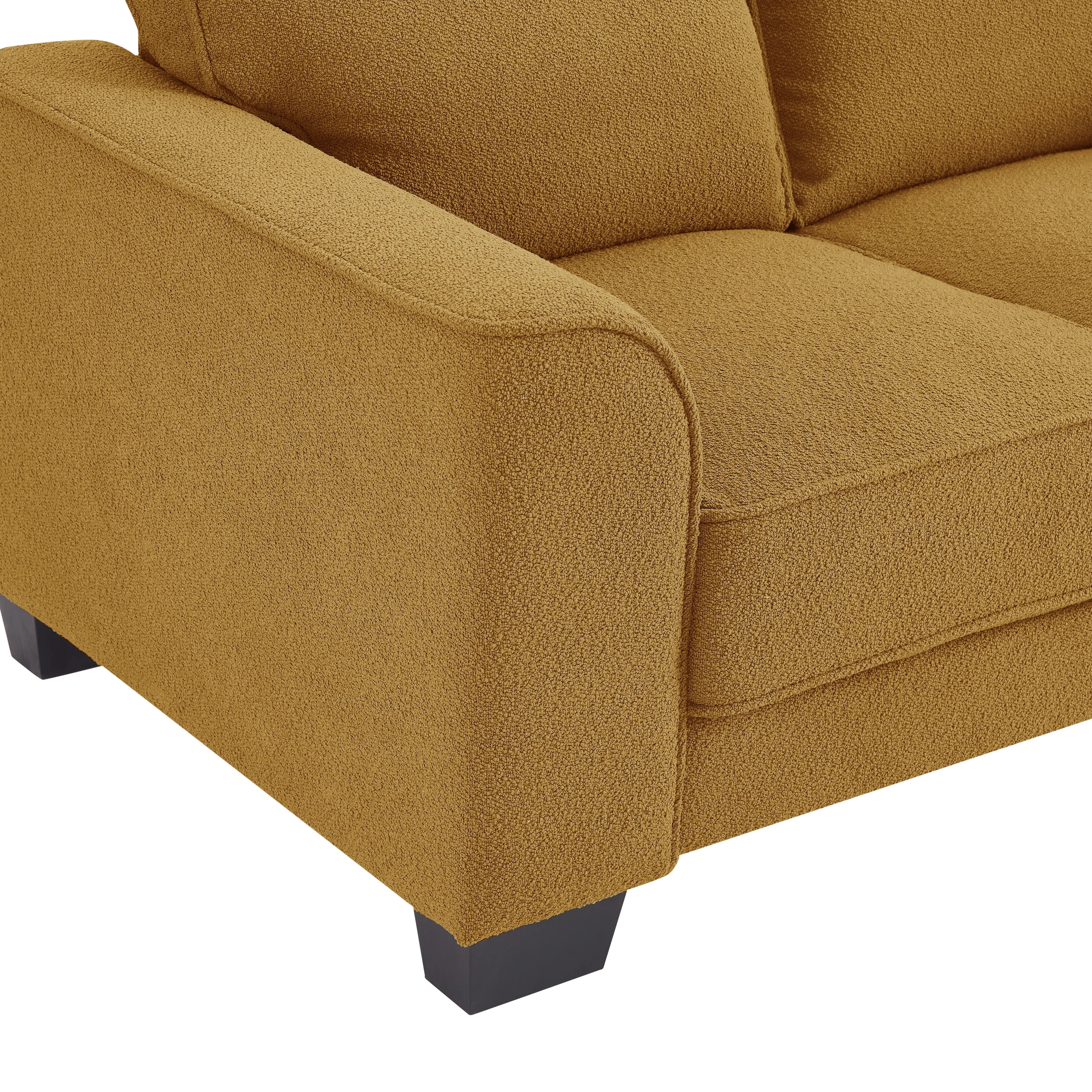 Jada Mustard Boucle Fabric 2 Seater Sofa