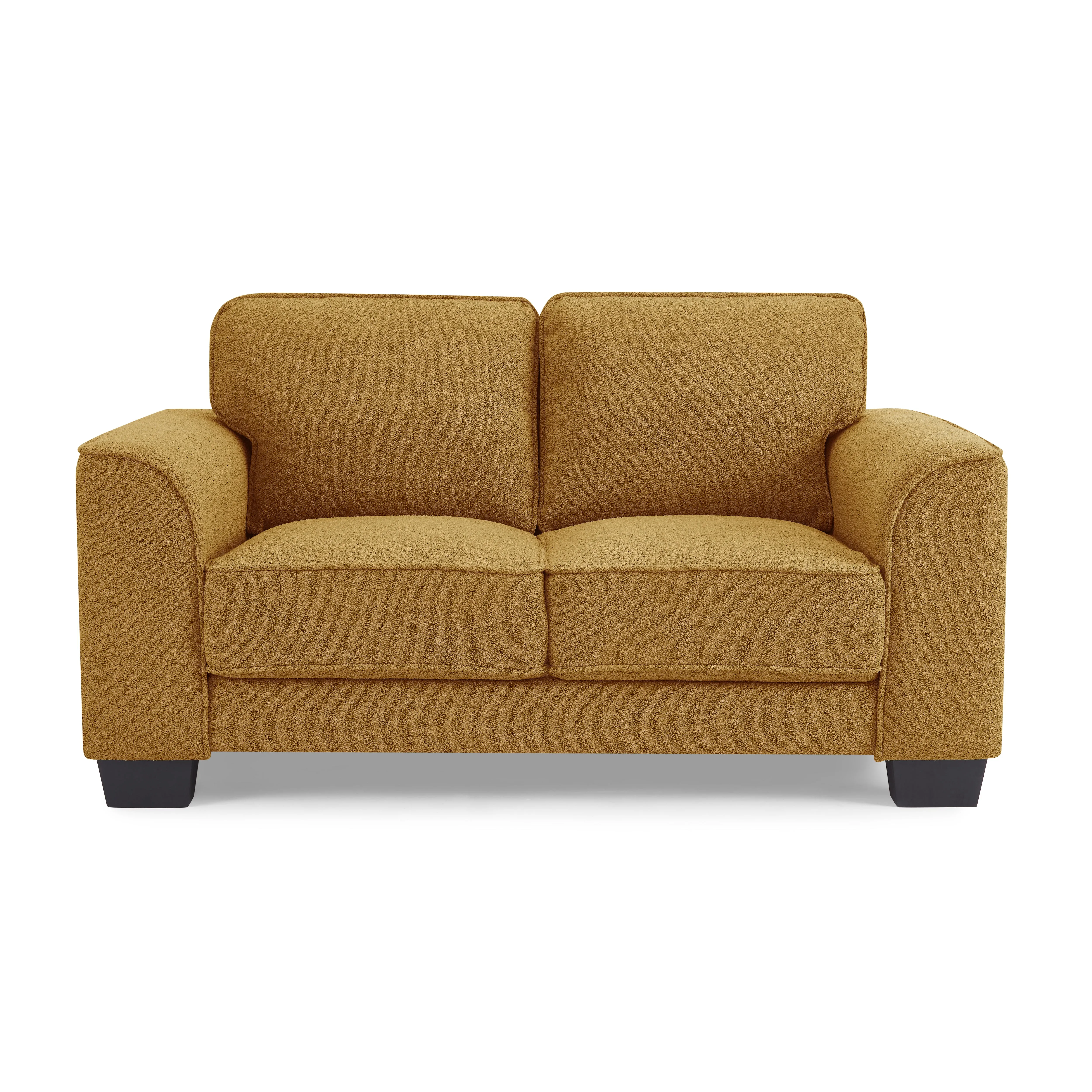 Jada Mustard Boucle Fabric 2 Seater Sofa