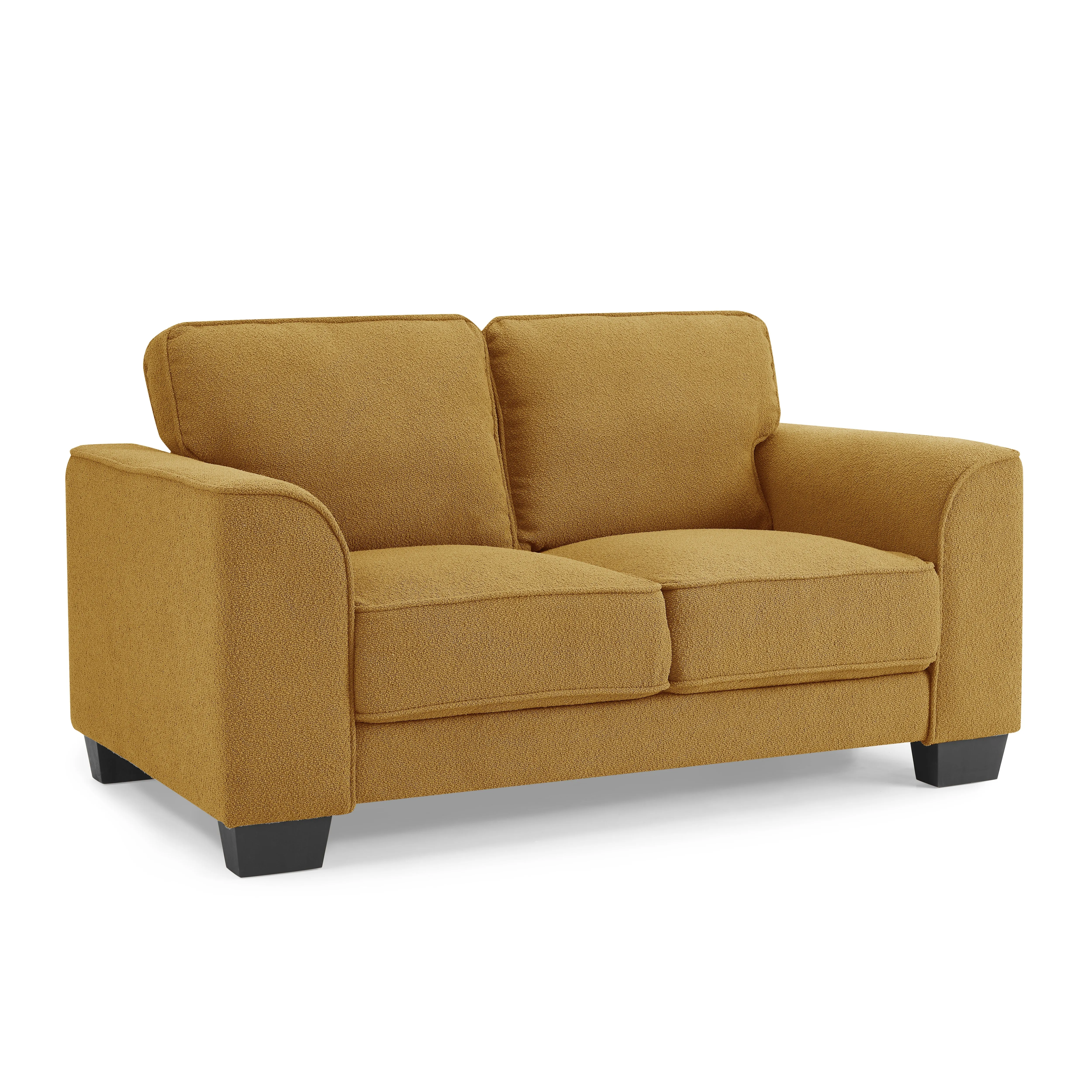 Jada Mustard Boucle Fabric 2 Seater Sofa