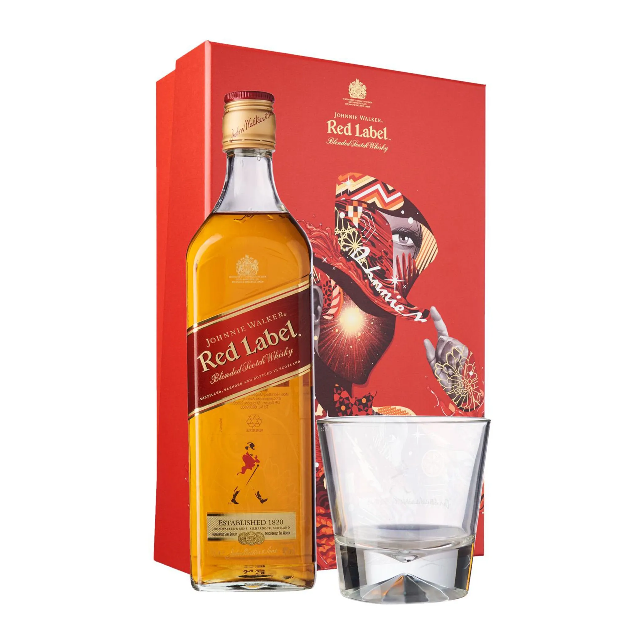 Johnnie Walker Red Label Gift Set with a Glass