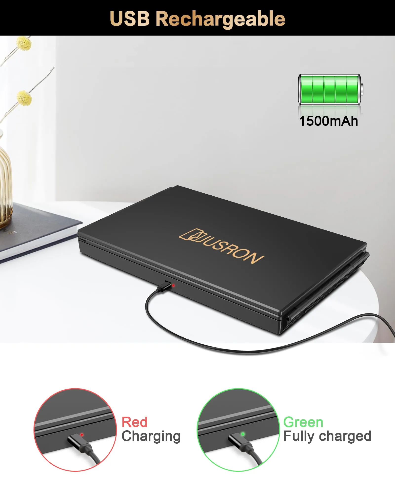 JUSRON 3 Way Mirror for Self Hair Cutting 360 Viewing Angle Self Hair Cutting Mirror, Clear Anti-Fog HD Glass