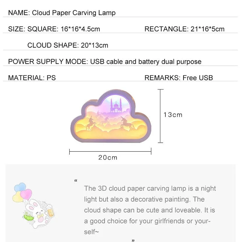 Kawaii Cloud Desk lamp