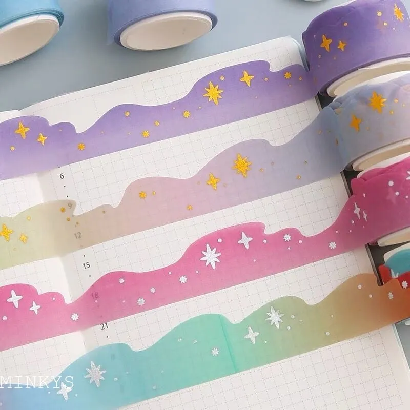 Kawaii Heart Cloud Adhesive Tape