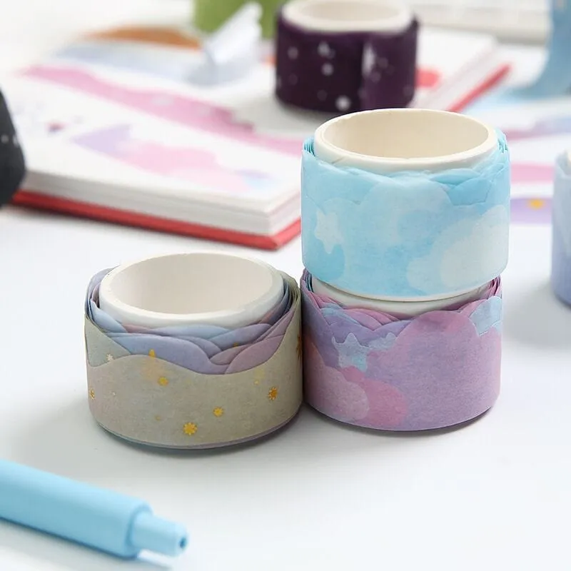 Kawaii Heart Cloud Adhesive Tape
