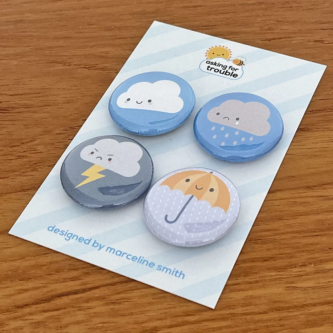 Kawaii Skies Weather Badges