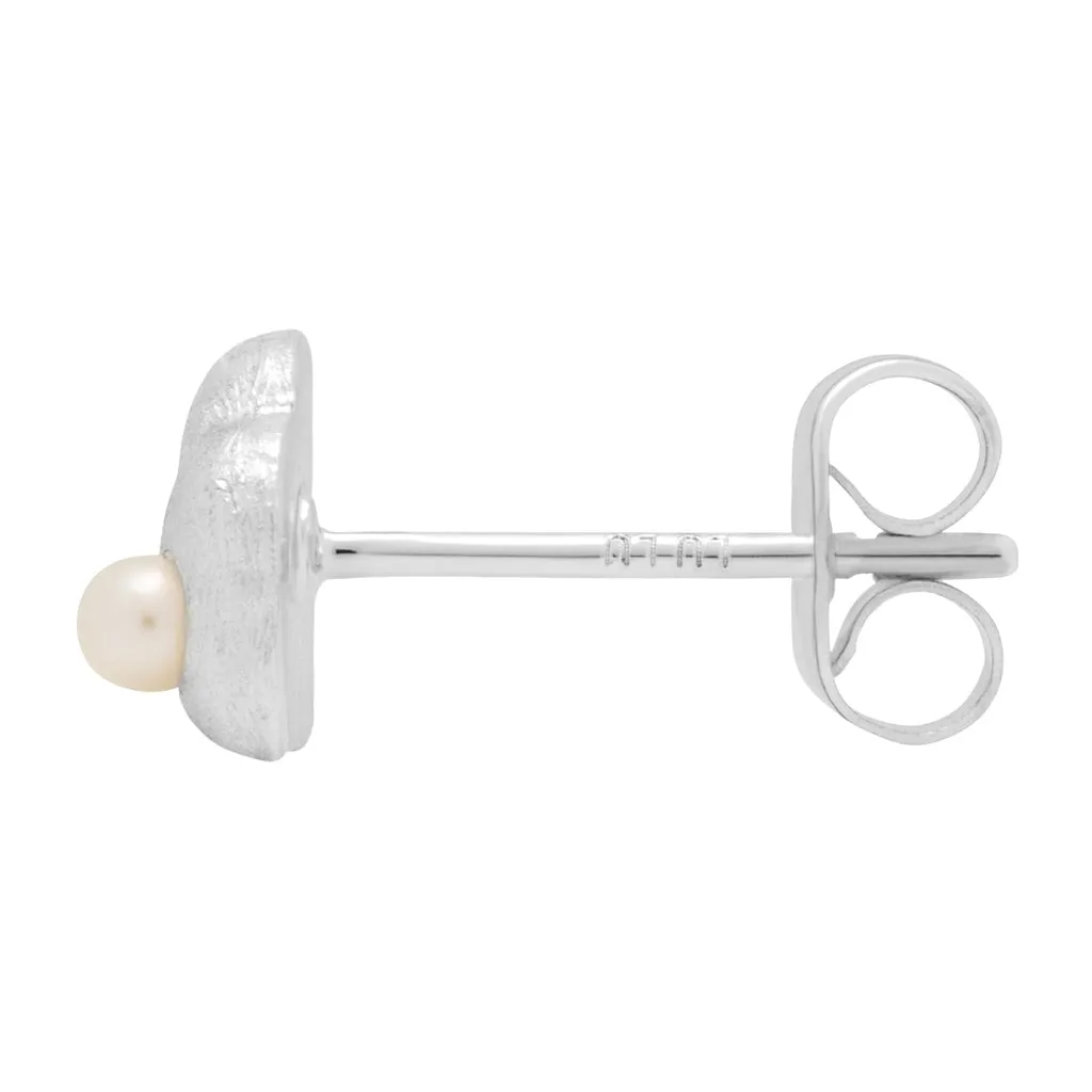 Magic Stone Heart earring 1 pcs - Silver Plated