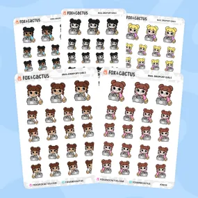 Mail Dropoff Kawaii Girl Stickers