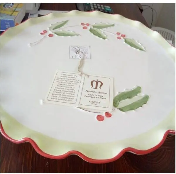 Maioliche Jessica Christmas  Ceramic Cake Server