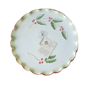 Maioliche Jessica Christmas  Ceramic Cake Server