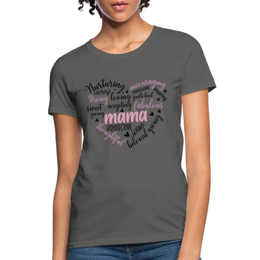 Mama Word Art Heart Women's T-Shirt