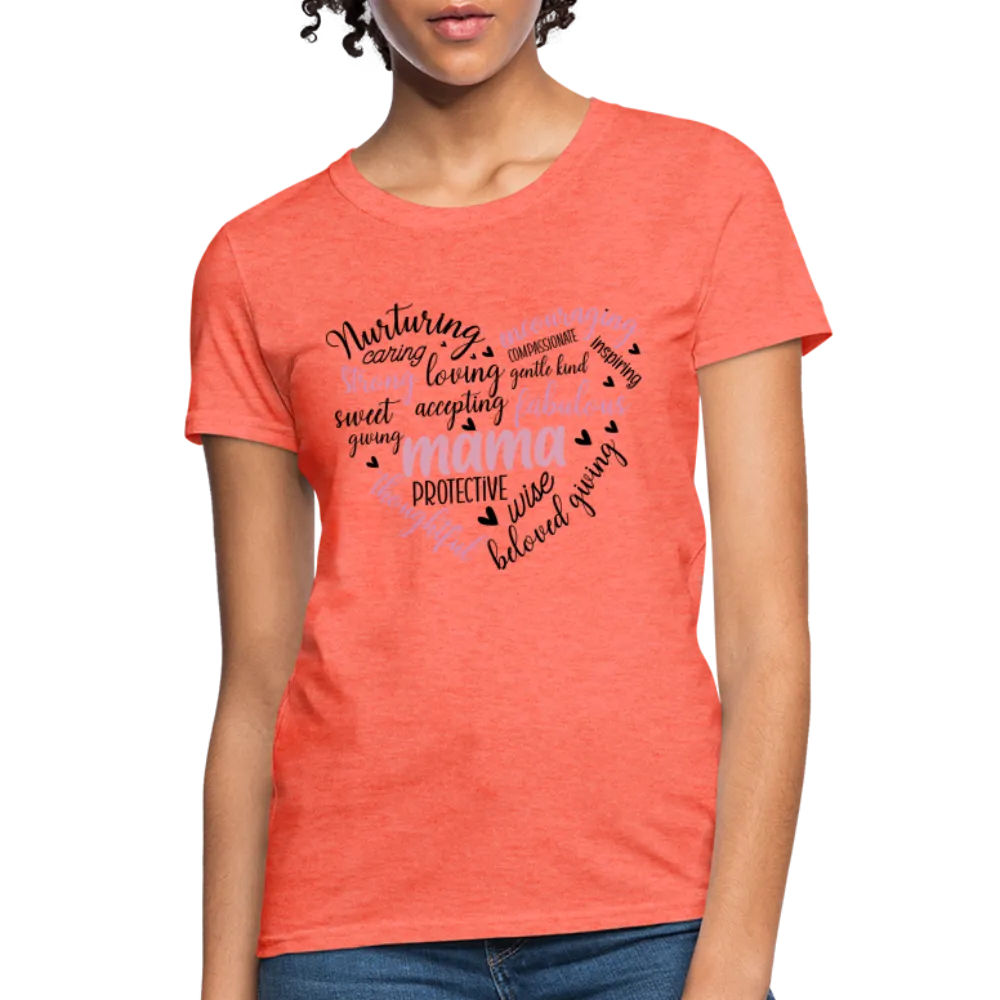 Mama Word Art Heart Women's T-Shirt
