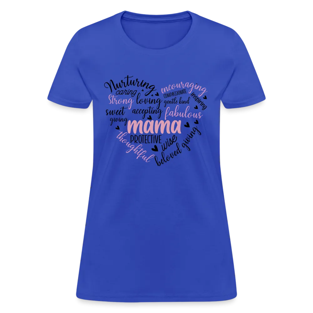 Mama Word Art Heart Women's T-Shirt