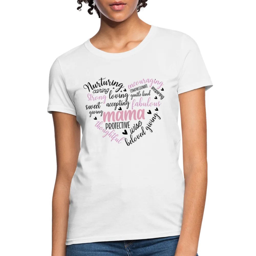 Mama Word Art Heart Women's T-Shirt