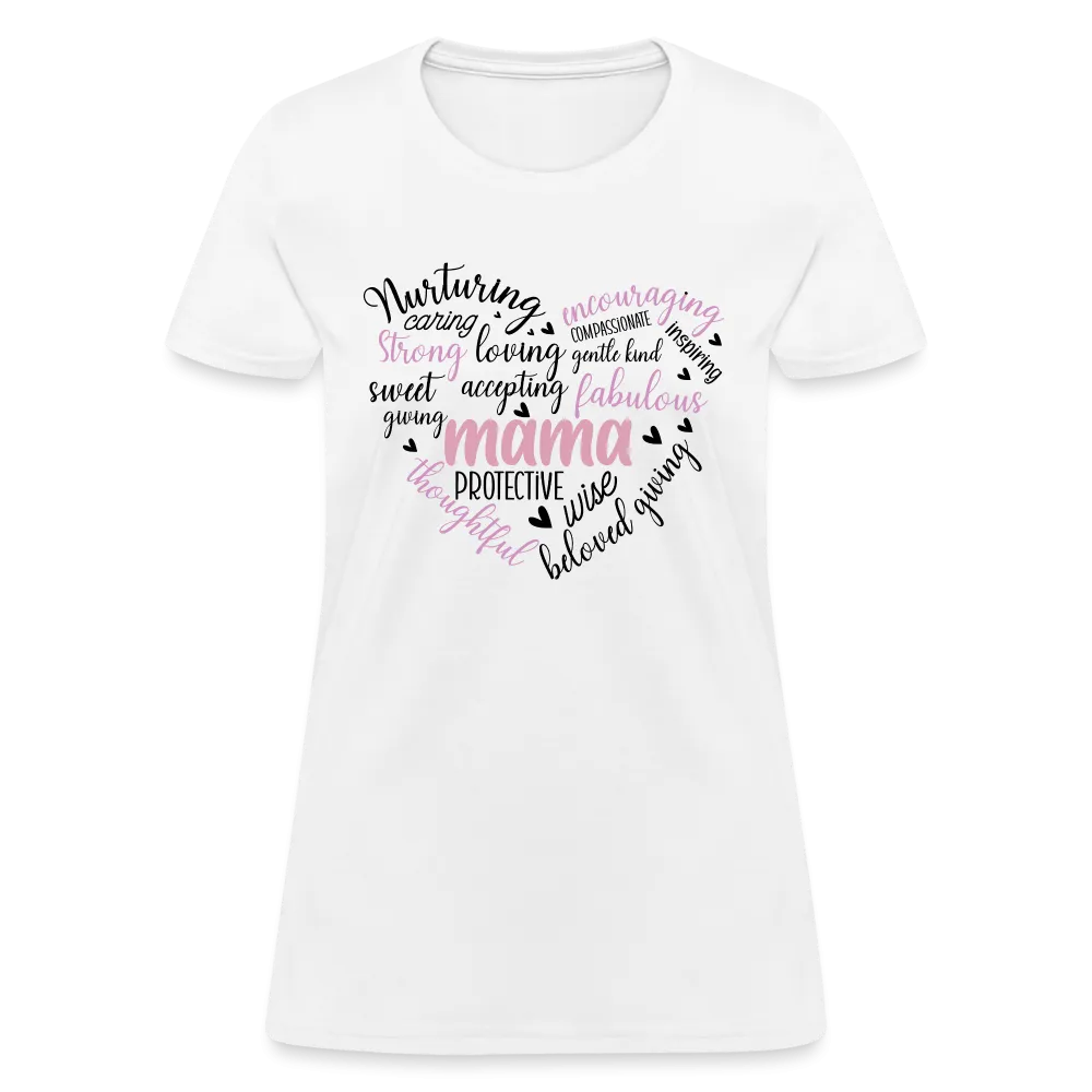 Mama Word Art Heart Women's T-Shirt