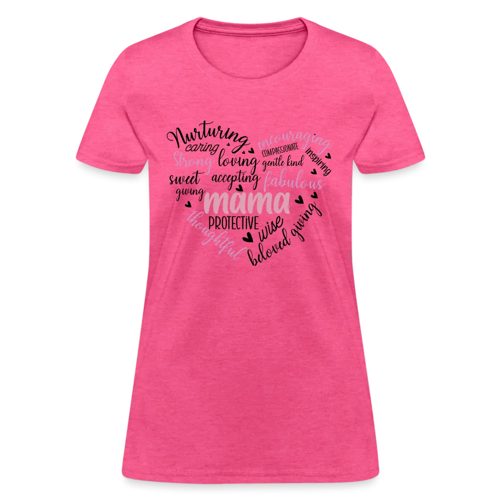 Mama Word Art Heart Women's T-Shirt