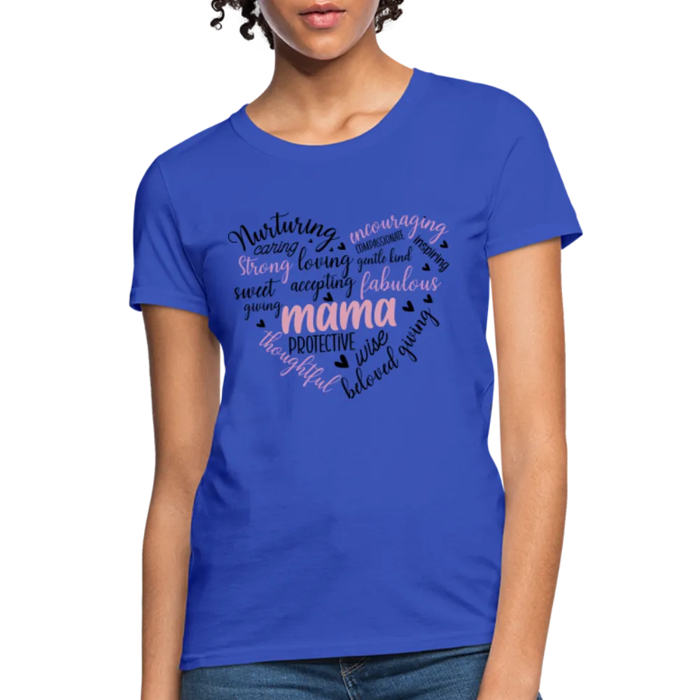 Mama Word Art Heart Women's T-Shirt