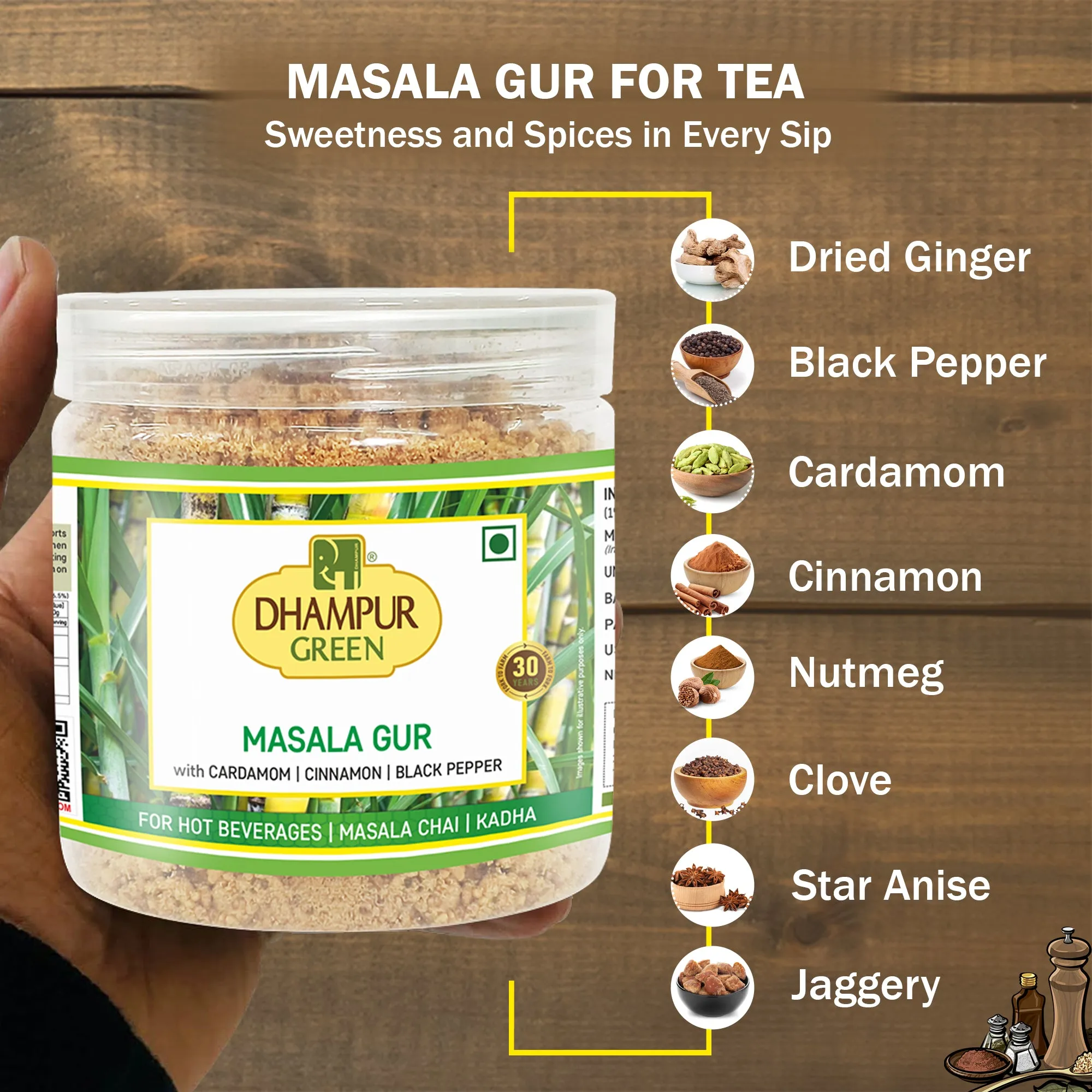 Masala Gur for Chai 250gm