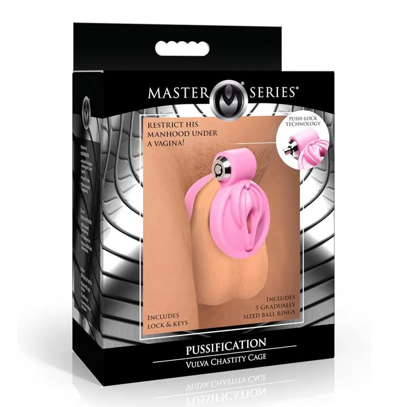 Master Series Pussification Vulva Chasity Cage Pink