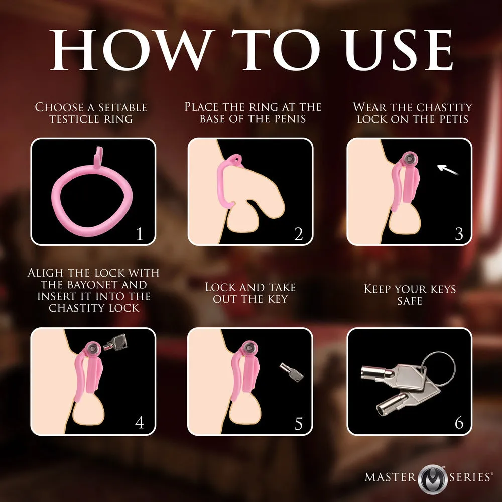 Master Series Pussification Vulva Chasity Cage Pink